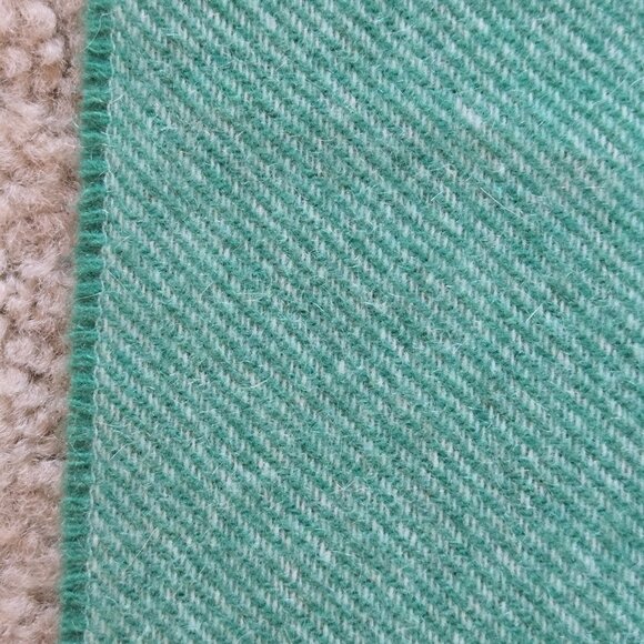 NWOT Louisa Perini Green Cashmere Fringed Scarf - Picture 5 of 8